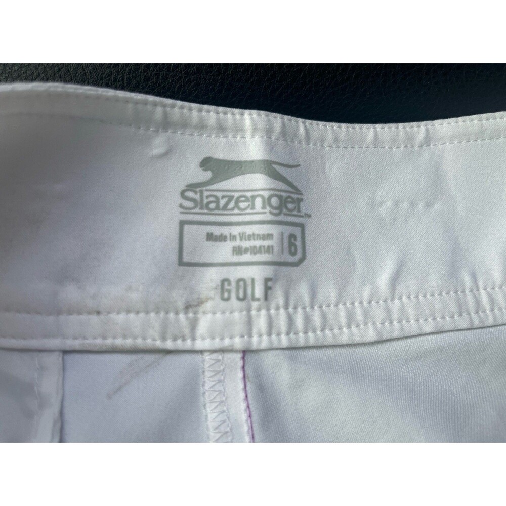 Slazenger Ombre Golf Shorts Womens Size 6 Purple & White Pockets Lightweight - Picture 5 of 6